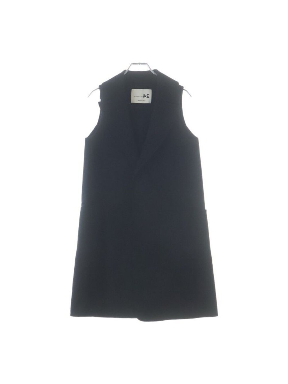 Loro Piana Manzoni 24 Double Face Long Gilet Vest Wool Navy 20
